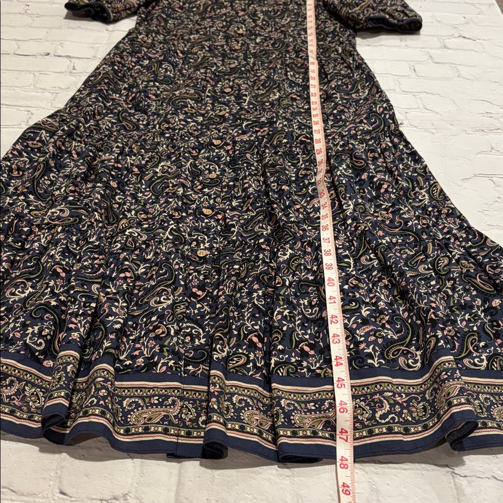 Veronica Beard Black Floral Midi Dress - Picture 14 of 15